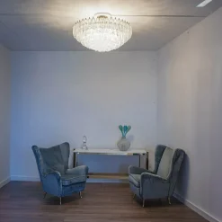 Lampada da soffitto trasparente a 12 luci Prismatico