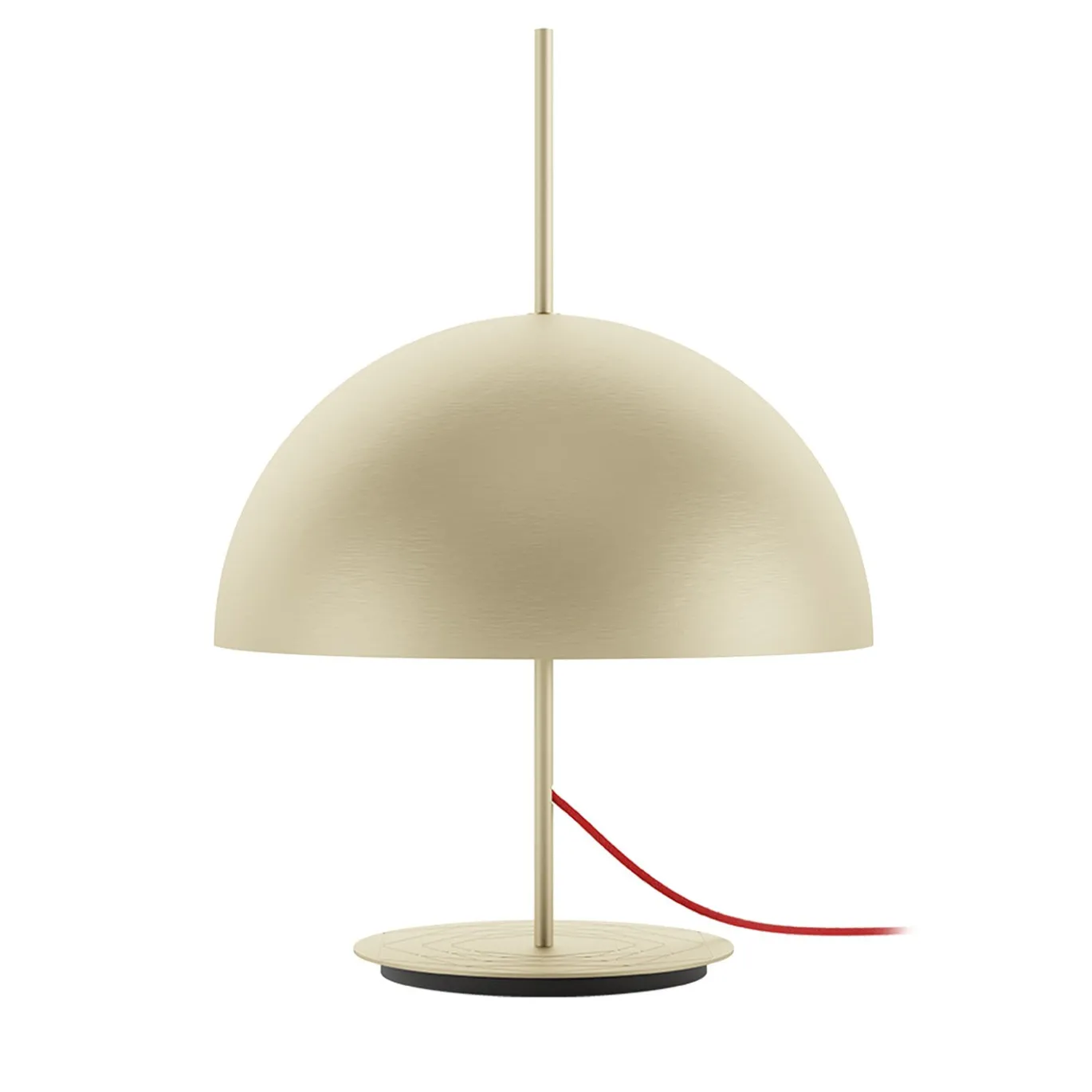 Lampada da tavolo ABT02 in ottone dorato con cavo rosso