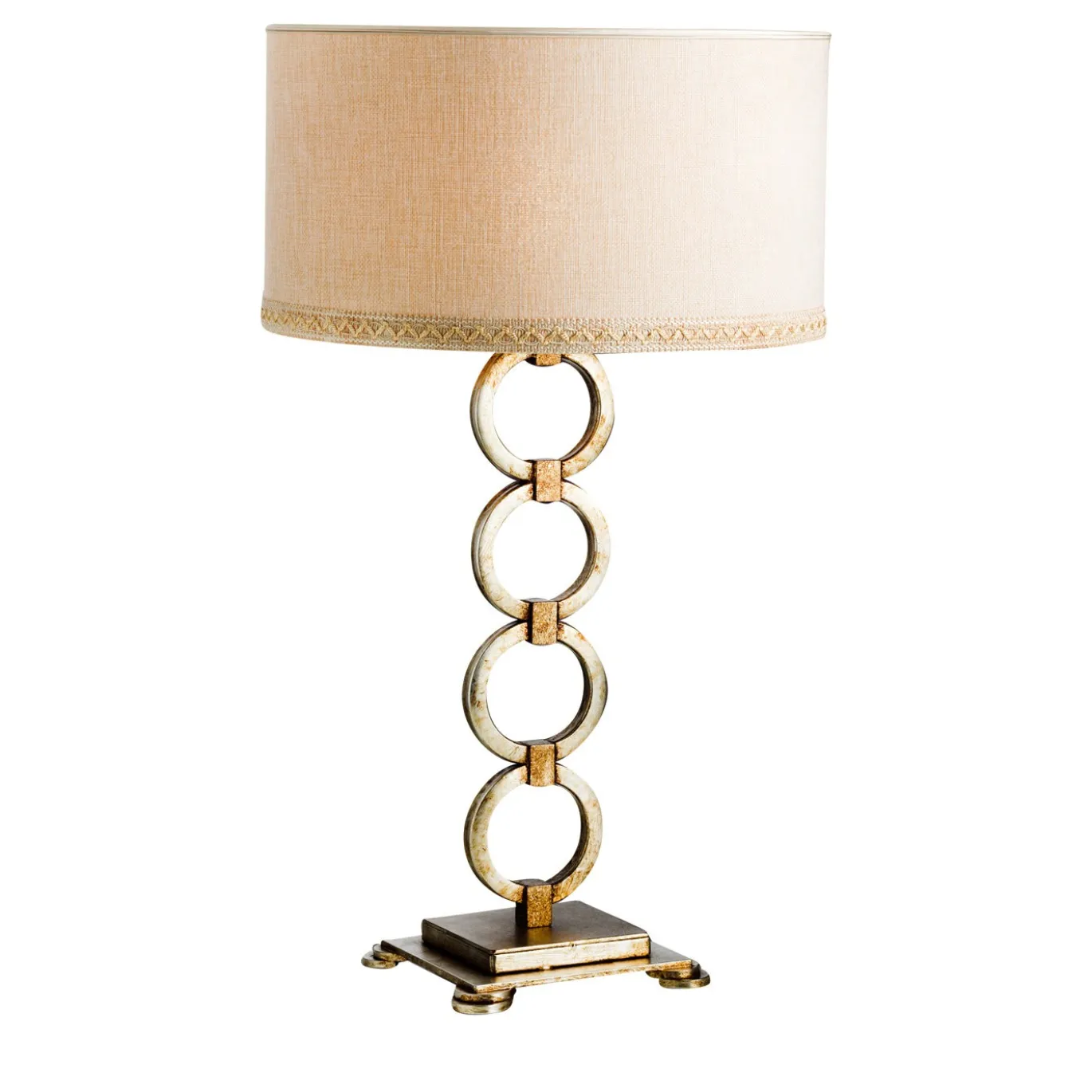 Lampada da tavolo a catena in argento