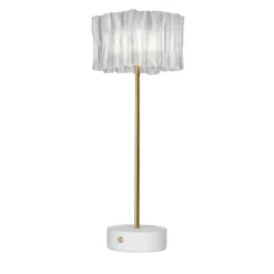Lampada da tavolo Accordéon Battery White Prisma di Marc Sadler