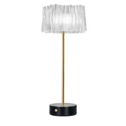 Lampada da tavolo Accordéon Battery Black Prisma di Marc Sadler