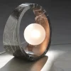 Lampada da tavolo ad anello in marmo Marquinia