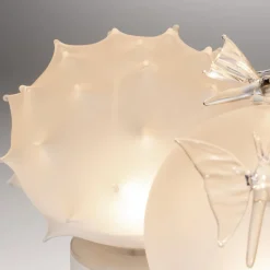 Lampada da tavolo a LED media in vetro Trilli Riccio