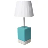 Lampada da tavolo a luce media, blu e bianca