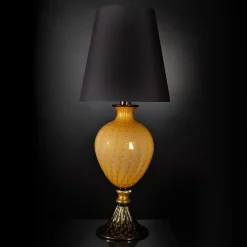 Lampada da tavolo ambra e nera