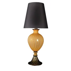 Lampada da tavolo ambra e nera