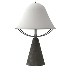 Lampada da tavolo Anita in marmo grigio persiano di Lorenza Bozzoli