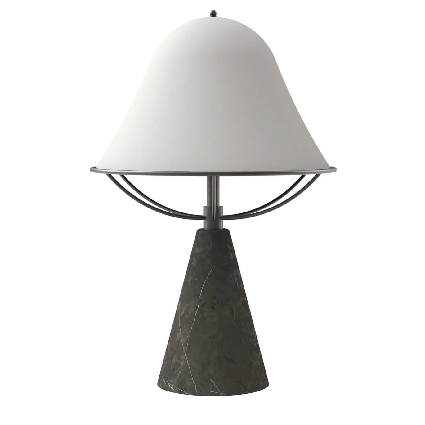 Lampada da tavolo Anita in marmo grigio persiano di Lorenza Bozzoli