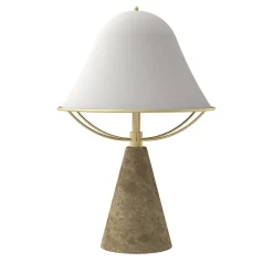 Lampada da tavolo Anita in marmo Emperador di Lorenza Bozzoli