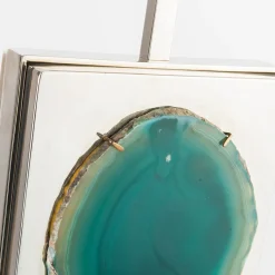 Lampada da tavolo Aral con inserto in quarzo naturale