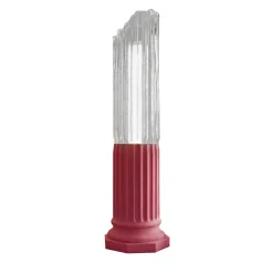 Lampada da tavolo Archeopop Dafne in resina rosa e trasparente