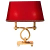 Lampada da tavolo Art Déco rossa e oro