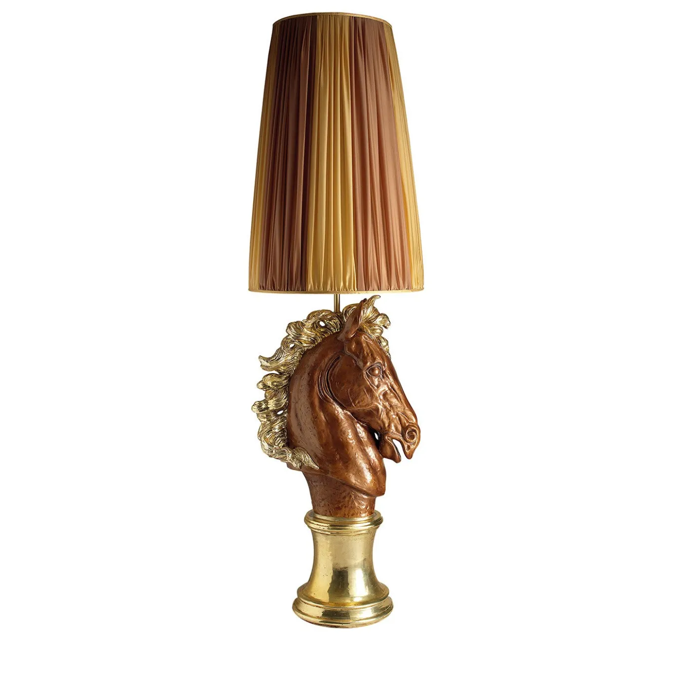 Lampada da tavolo a testa di cavallo