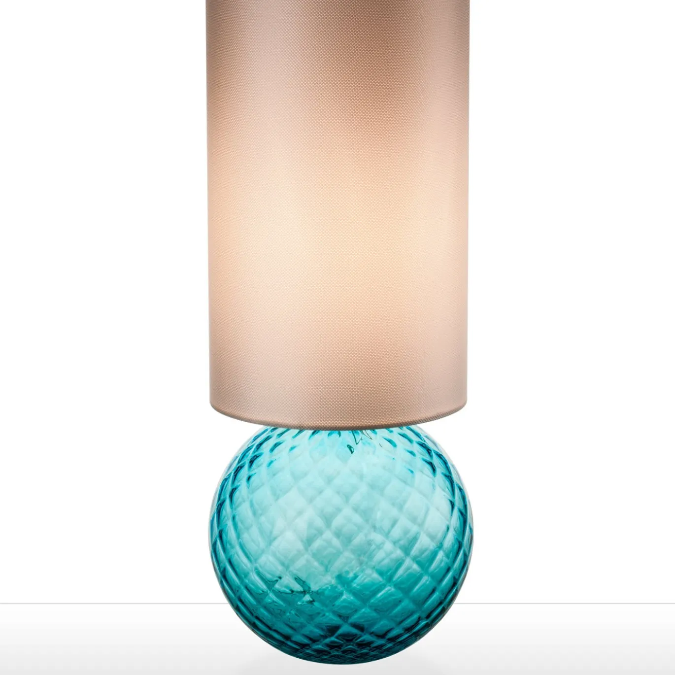 Lampada da tavolo Balloton Aqua con paralume