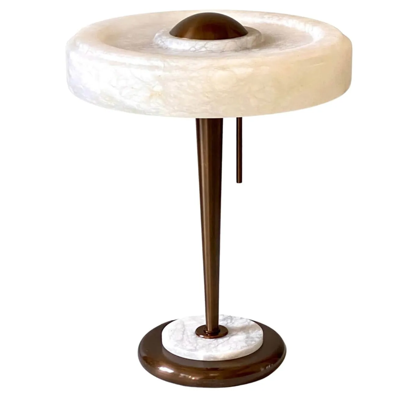 Lampada da tavolo Benny in bronzo e alabastro