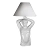 Lampada da tavolo bianca antropomorfa Homo di Giulio Ciniglia