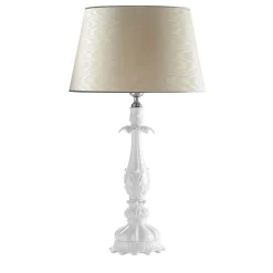 Lampada da tavolo bianca Capodimonte
