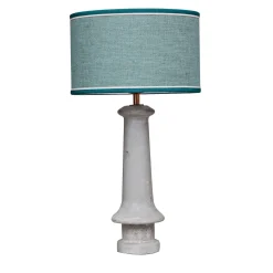 Lampada da tavolo blu chiaro in cemento