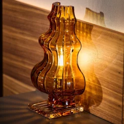 Lampada da tavolo Bobolamp in cristallo ambra
