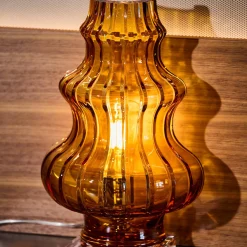 Lampada da tavolo Bobolamp in cristallo ambra