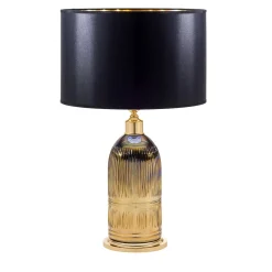 Lampada da tavolo Boccadirosa in cristallo perlato oro