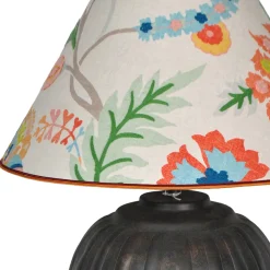 Lampada da tavolo Bomb con base bronzata rotonda