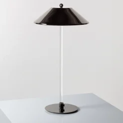 Lampada da tavolo Candilee nero lucido di Isacco Brioschi
