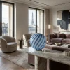 Lampada da tavolo Candy in vetro di Murano Rigadin Ritorto blu