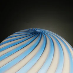 Lampada da tavolo Candy in vetro di Murano Rigadin Ritorto blu