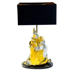 Lampada da tavolo Cascata D'Amore bianca e gialla