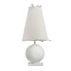 Lampada da tavolo Cassola in ceramica sabbia bianca