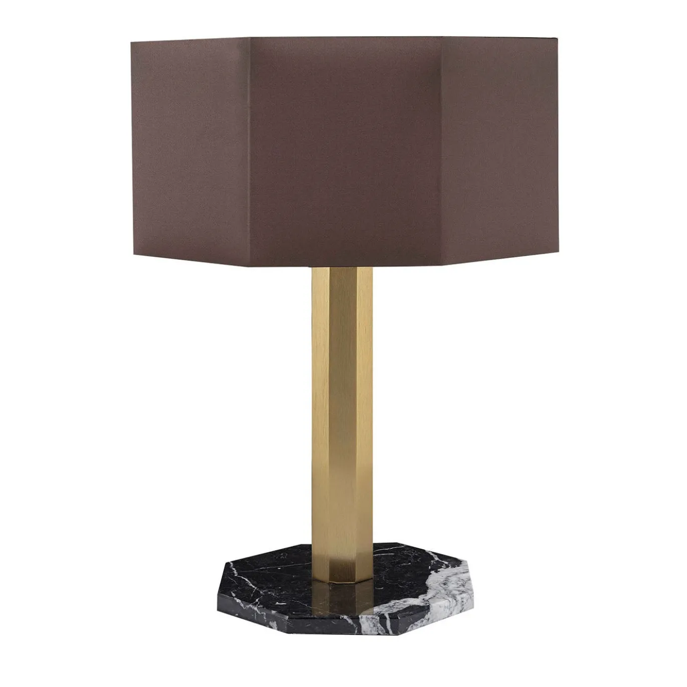 Lampada da tavolo Castel bassa con base in marmo