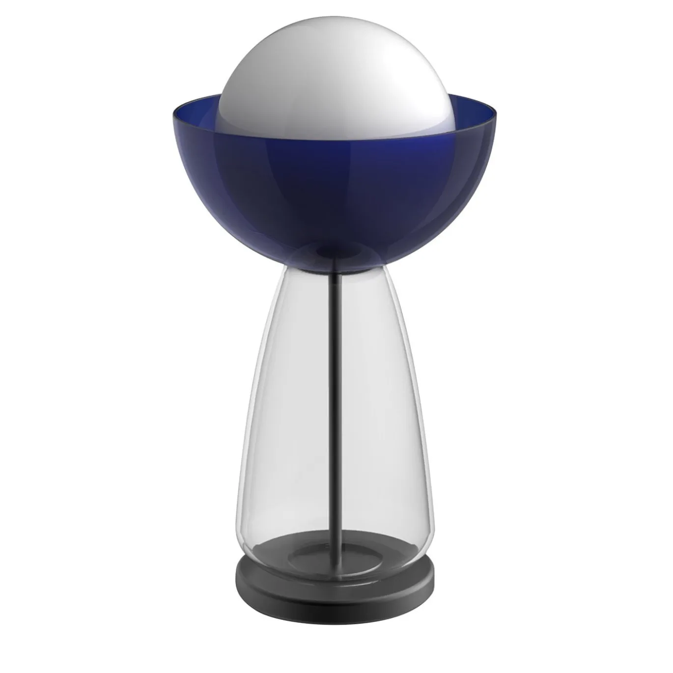 Lampada da tavolo Cioppo blu e nera