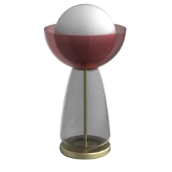 Lampada da tavolo Cioppo rossa e ottone