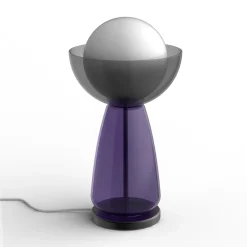 Lampada da tavolo Cioppo viola e grigio