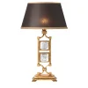 Lampada da tavolo classica in nero e oro