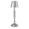 Lampada da tavolo classic a LED ricaricabile in argento satinato