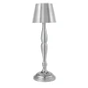 Lampada da tavolo Classic a LED ricaricabile in argento lucido