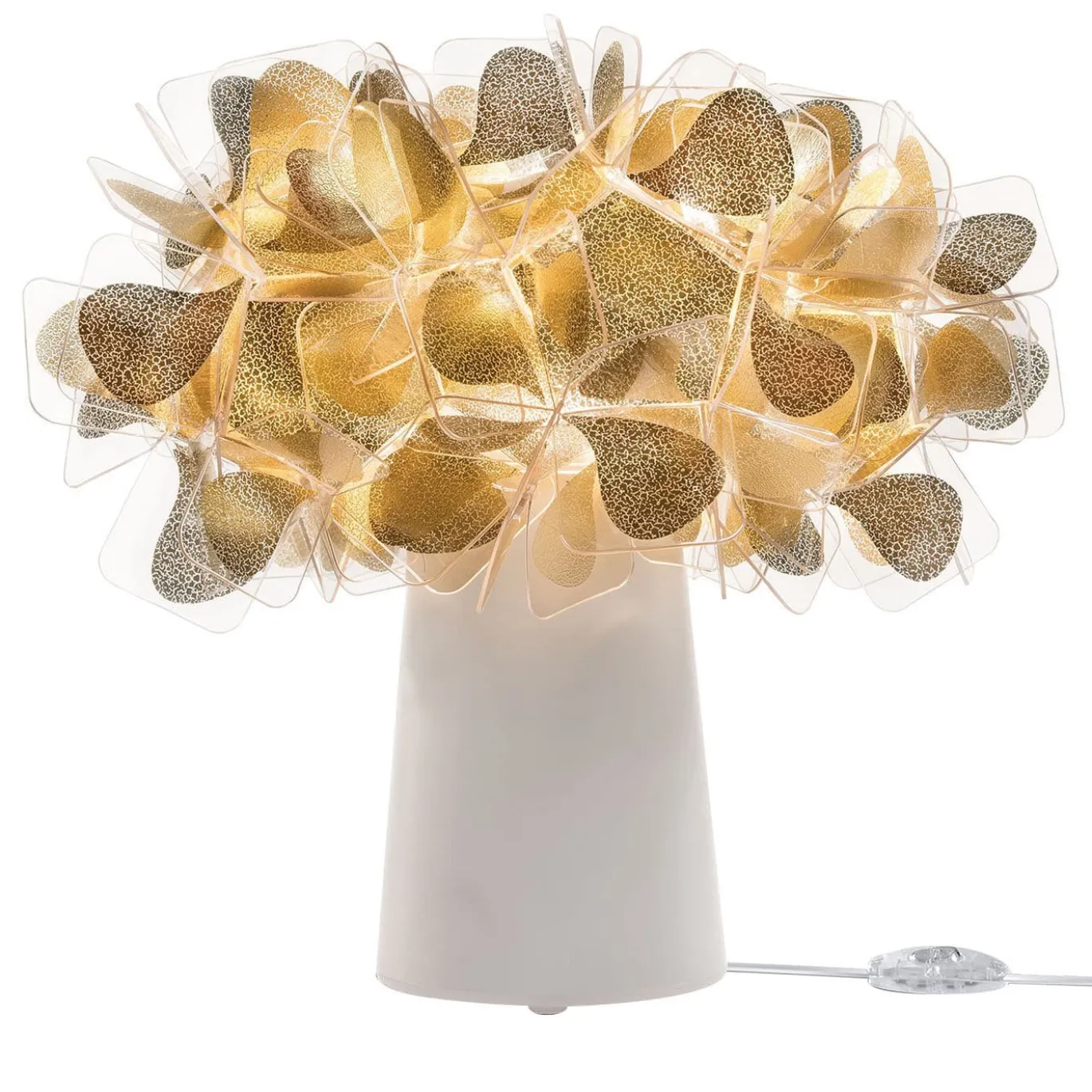 Lampada da tavolo Clizia Mama Non Mama oro e bianco