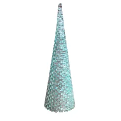 Lampada da Tavolo Cono Alta Scultura in Vetro Verde di Gianfranco Coltella