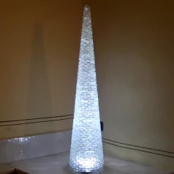 Lampada da Tavolo Cono Alta Scultura in Vetro Verde di Gianfranco Coltella