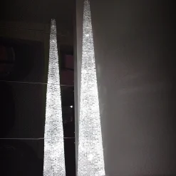 Lampada da Tavolo Cono Alta Scultura in Vetro Verde di Gianfranco Coltella