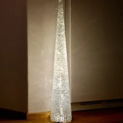 Lampada da Tavolo Cono Alta Scultura in Vetro Verde di Gianfranco Coltella