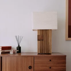 Lampada da tavolo con sensore a sinistra Pollux