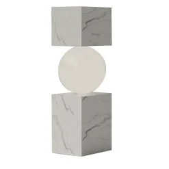 Lampada Da Tavolo CS in Marmo Carrara di Sissy Daniele