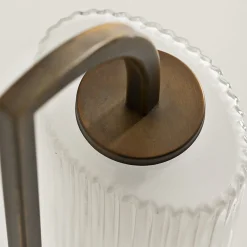 Lampada da Tavolo Cuspide in Vetro Bianco