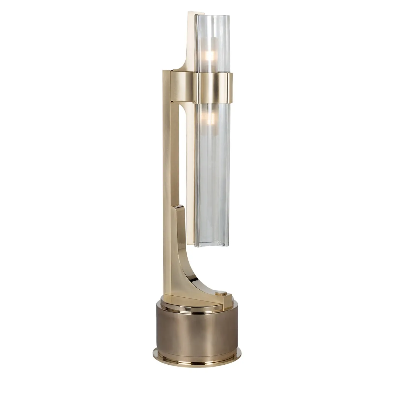 Lampada da tavolo Eterea in metallo dorato