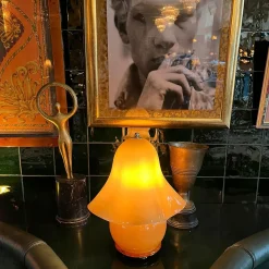 Lampada da Tavolo Frou Frou in Vetro Ambra