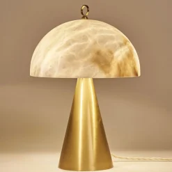 Lampada da tavolo Funghetto in ottone satinato - A