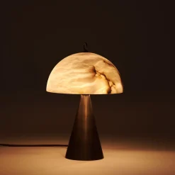 Lampada da tavolo Funghetto in bronzo spazzolato